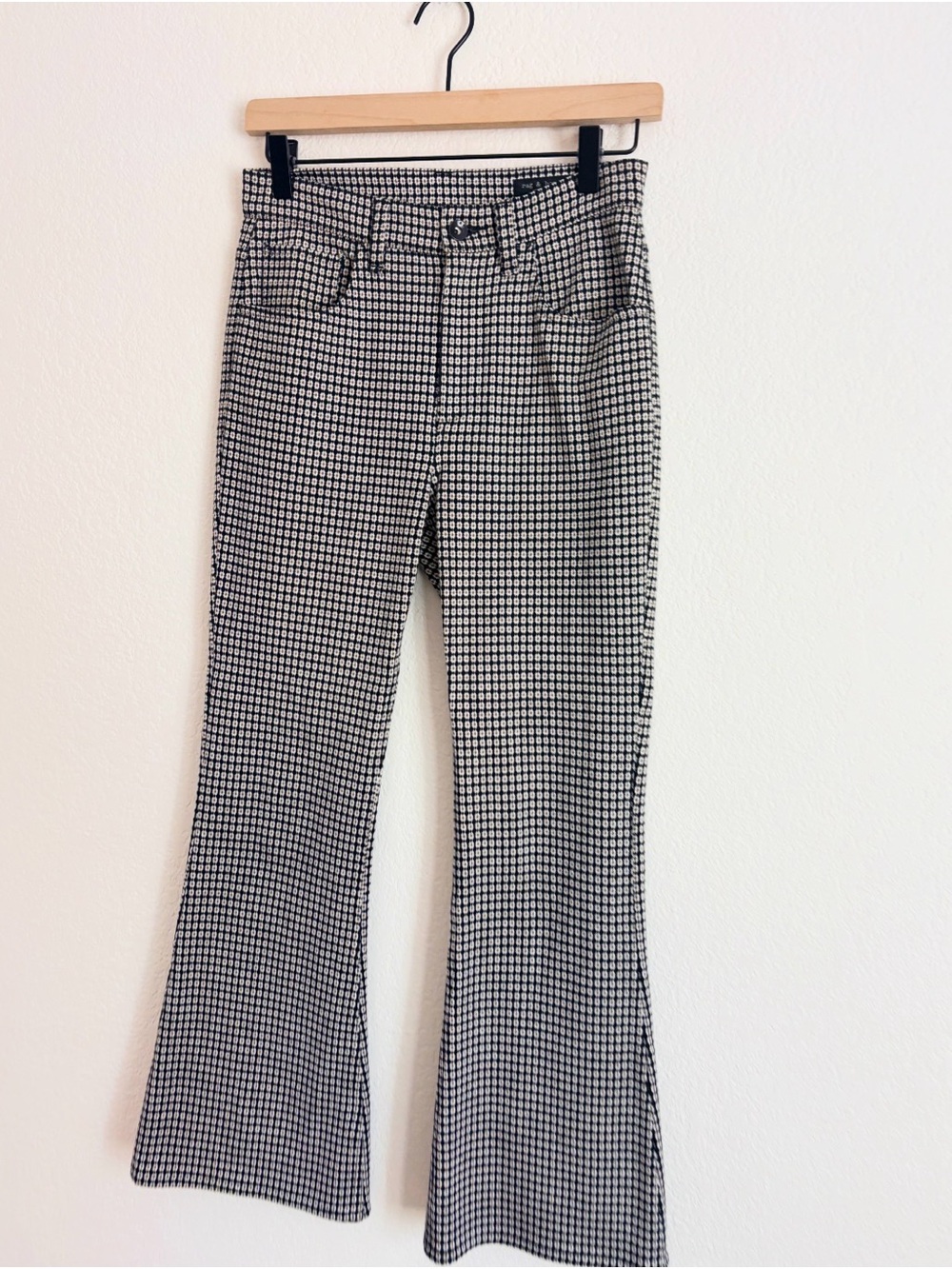 Rag & Bone Casey Flare Geo Print Cropped Pants
